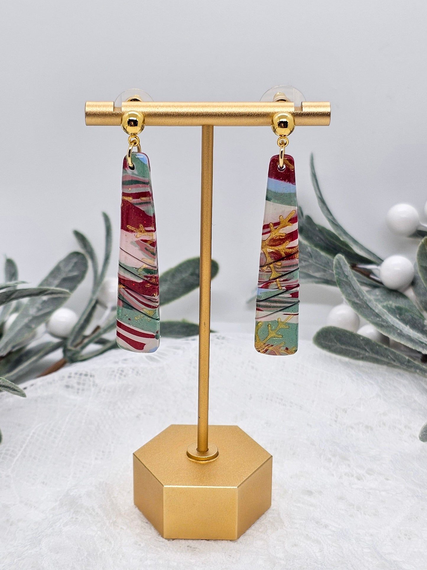 Marble Christmas Earring | Christmas Earring