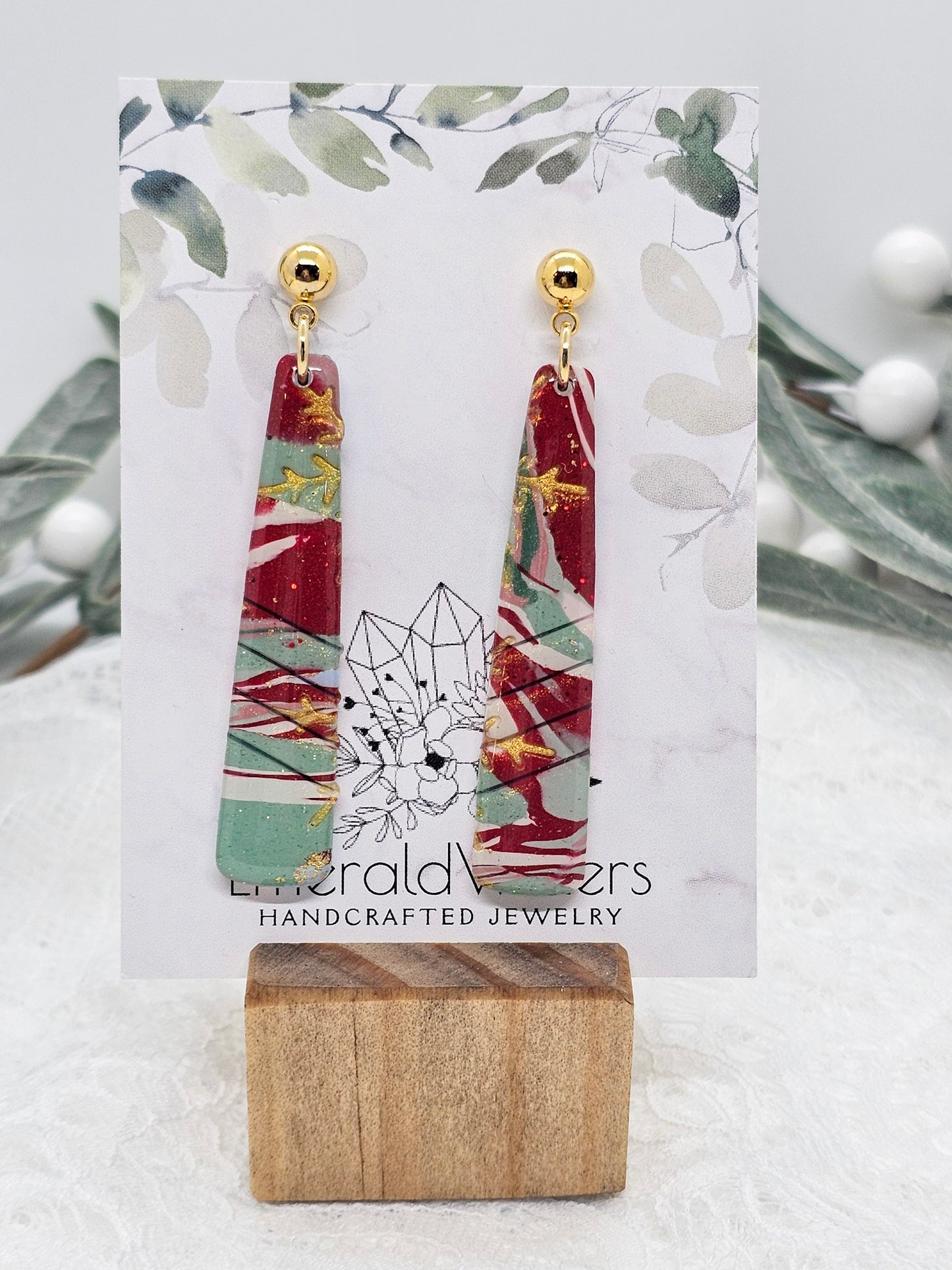 Marble Christmas Earring | Christmas Earring