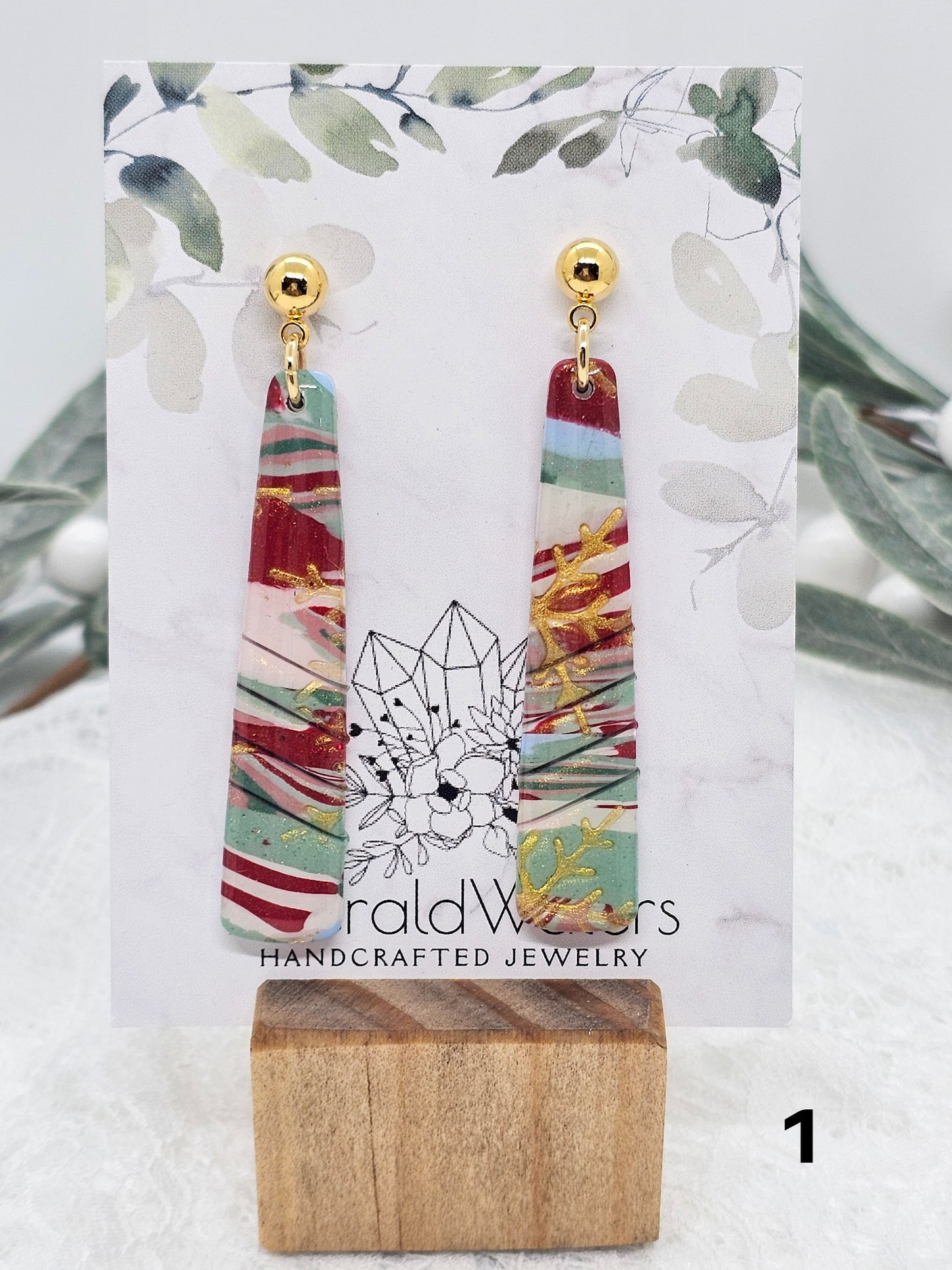 Marble Christmas Earring | Christmas Earring