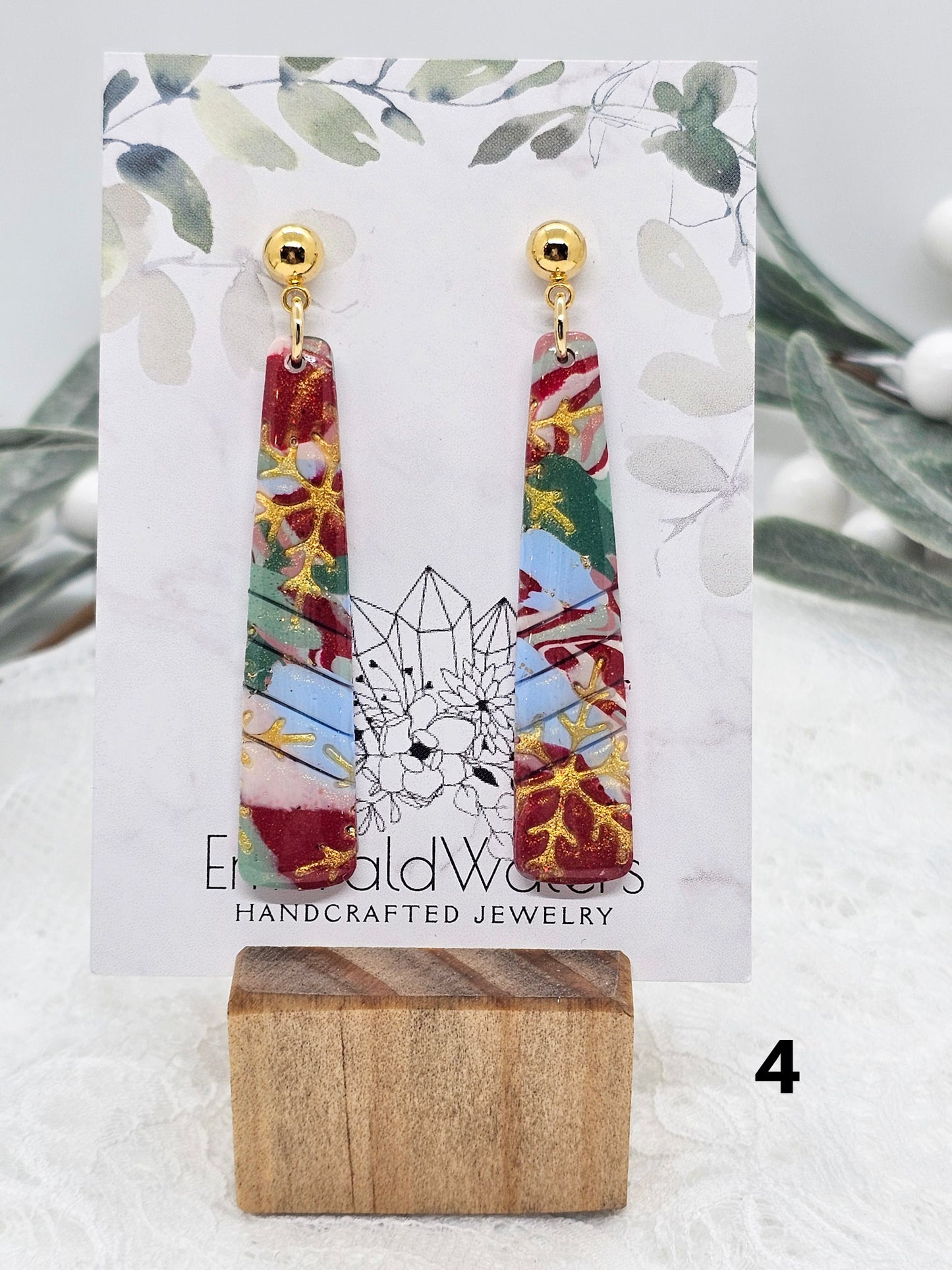 Marble Christmas Earring | Christmas Earring