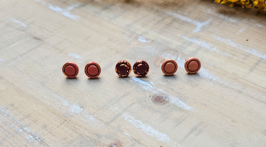 Autumn Rose Gold Clay Studs | Halloween Earrings