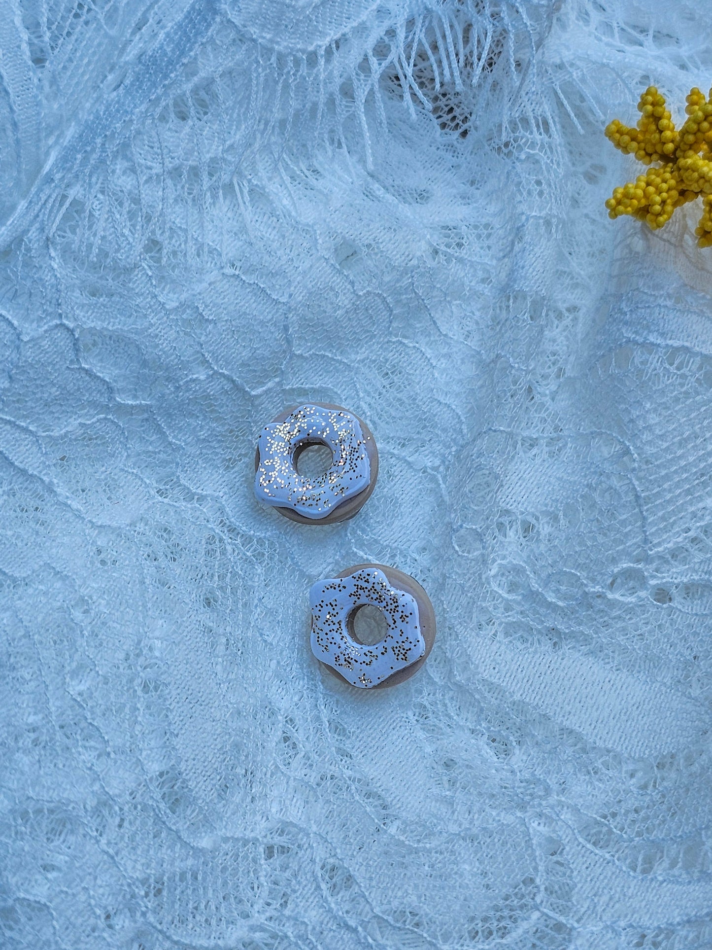 Halloween Glitter Donut Studs | Halloween Earrings